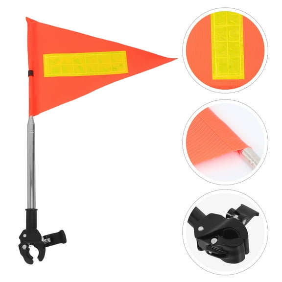 BESTONZON Golf Cart Flag Pole Reflective Orange PVC Nighttime Use 1Pack