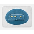 thumbnail image 1 of RV Bath Mat, Cartoon Trailer at Night Tranquil Starry Sky Background Doodle Happy Camping Theme, Plush Bathroom Decor Mat with Non Slip Backing, 29.5" X 17.5", Blue and White, by Ambesonne, 1 of 2