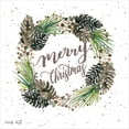 thumbnail image 3 of Jacobs, Cindy 15x15 Black Modern Framed Museum Art Print Titled - Merry Christmas Wreath, 3 of 5