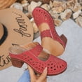 thumbnail image 6 of Women's Closed Toe Heel Sandals On Block Heel Walking Slides Shoes Mules for Women Dressy Summer Casual Hollow Out Comfort Slippers Outdoor Platform Slide Wedge Sandals, 6 of 9