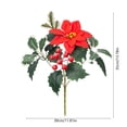 thumbnail image 3 of Ramo de flores artificiales de plástico, decoraciones navideñas, ramo de flores artificiales de piñas navideñas, ramo de flores rojas grandes con asa, agujas de pino artificiales, arreglos florales de, 3 of 6