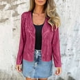thumbnail image 6 of QQZ Regular Fit Open Front Sequin Cardigan For Women, Long Sleeve Lightweight Cardigan Sweaters For Women, Fall Outfits For Travel Business Casual Party Daily Wear, 6 of 9