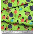 thumbnail image 2 of Soimoi Cotton Duck Fabric Dot,Leaves & Floral Artistic Fabric Prints by Yard 42 Inch Wide, 2 of 3