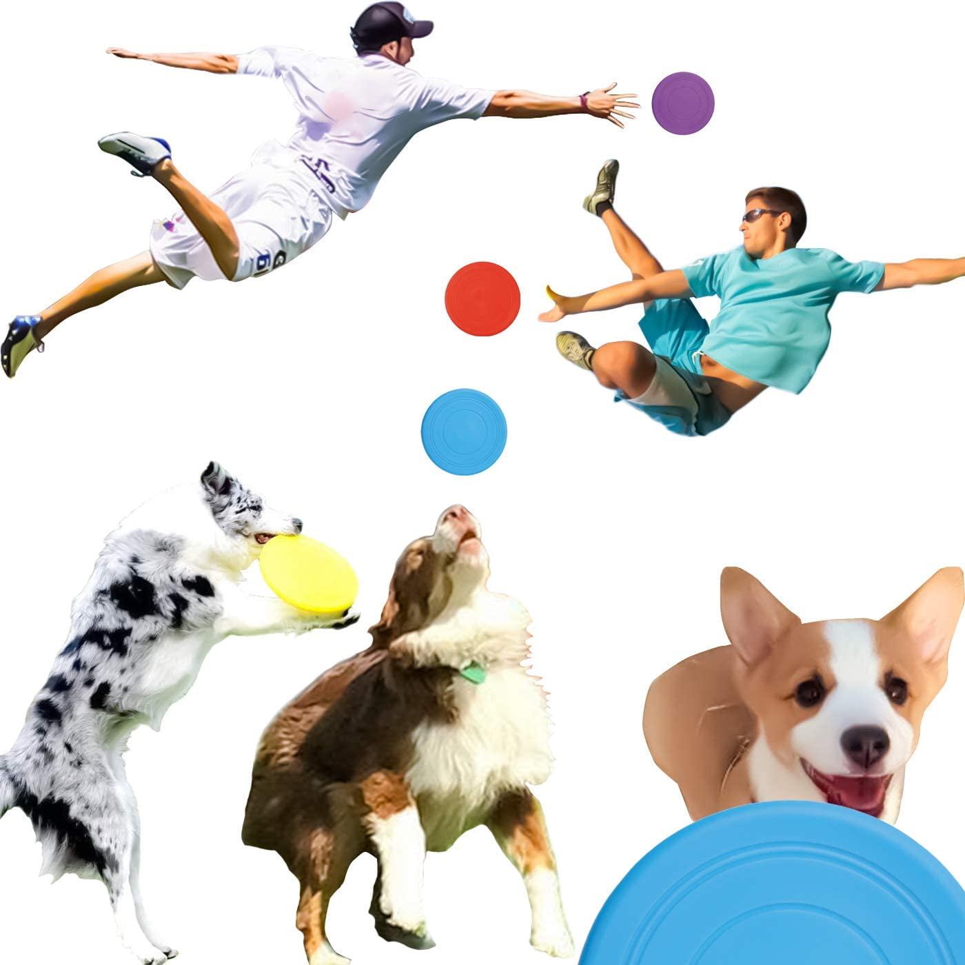 Chitc 6 Pack 7 Soft Silicone Flying Discs Flying Disc With Assorted Colors Soft Disc Flying Disc Bulk For Home School Other