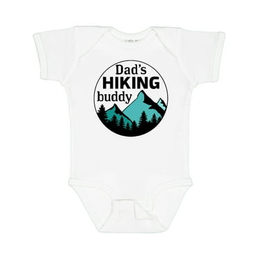 Inktastic Dad's Hiking Buddy with Mountains and Trees Boys or Girls Baby Bodysuit