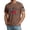 Brown, variant on Men’s Short Sleeve Crew Neck T-Shirt with Printed American Flag and 250 Years Graphic Design Casual Fit White 4XL