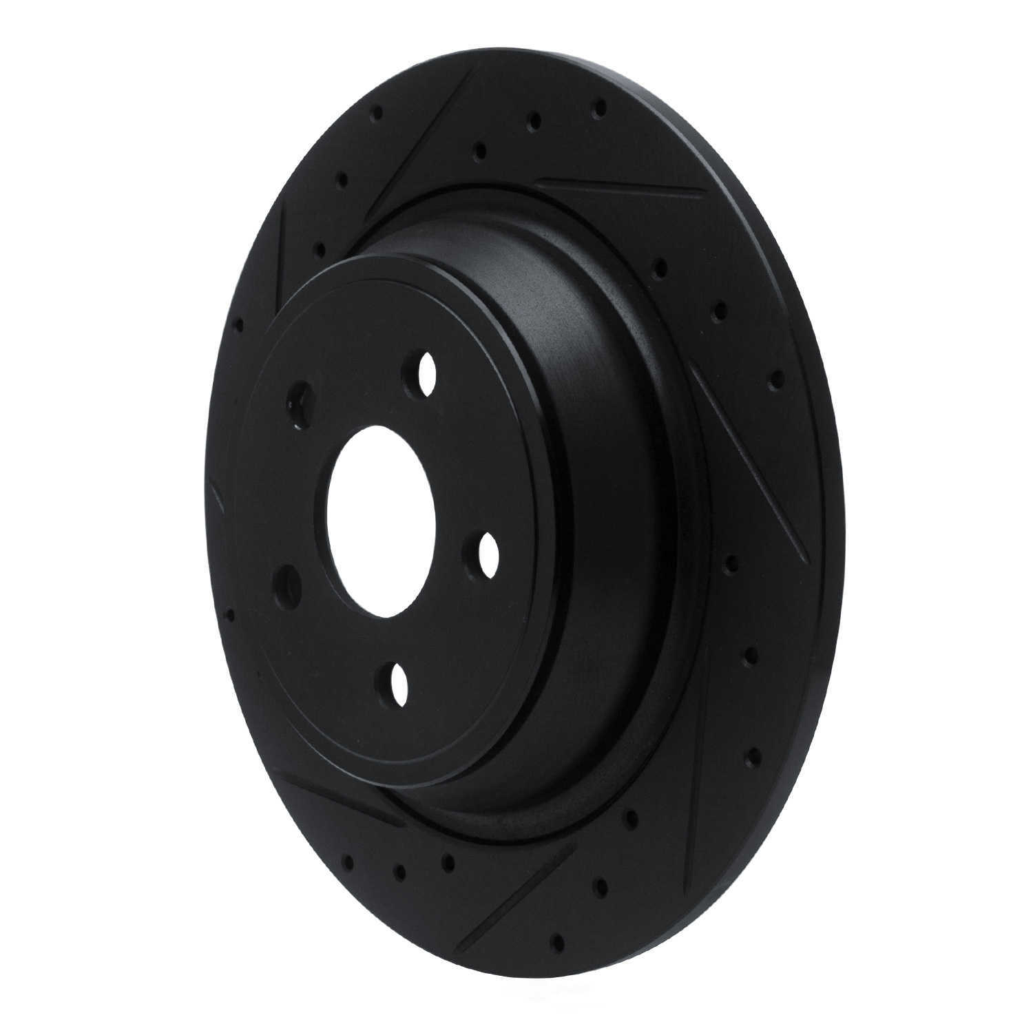 Dynamic Friction Company 633-55005L DFC Brake Rotor - Drilled And Slotted - Black