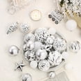 thumbnail image 4 of 65 PCS Christmas Balls Ornaments Set, Shatterproof Plastic Decorative Baubles Includes Stars & Train for Xmas Tree Decor Holiday Party Decoration, 4 of 5