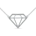 thumbnail image 2 of SZUL Women's Jewelry Gift For Rock - 1/7 Carat TW To My Rock Lab Grown Diamond Pendant Necklace in .925 Sterling Silver (Diamond Color F-G, Clarity VS1-VS2), 2 of 7