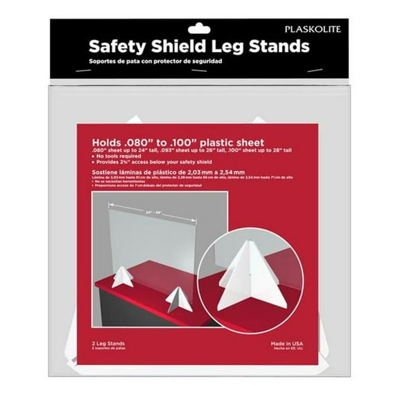 Plaskolite 1015564 Thin Gauge Safety Shield Leg Stands