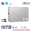 thumbnail image 2 of Hent External USB Hard Drive (10TB) — Portable Mobile Storage & Backup, Ultra-Slim Capacity Expansion Device (USB 3.0) — Compatible with PC, Mac, and Laptops (Silver), 2 of 4