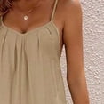 thumbnail image 4 of Mifsaly Linen Jumpsuits for Women Casual Summer Wide Leg One Piece Romper Spaghetti Strap Flowy Casual Overalls Lightweight Breathable Vacation Beach Sunsuit with Pockets L, 4 of 4
