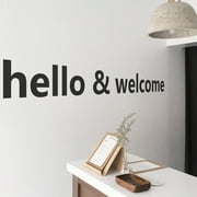 QTH Motivational and Inspirational Office Wall Decal Sticker Vinyl Quotes for Business Teamwork Words and Saying Positive Decoration (Hello & Welcome)