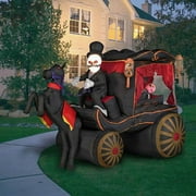 Halloween Airblwn Carriage Hearse W/crpse & Sound