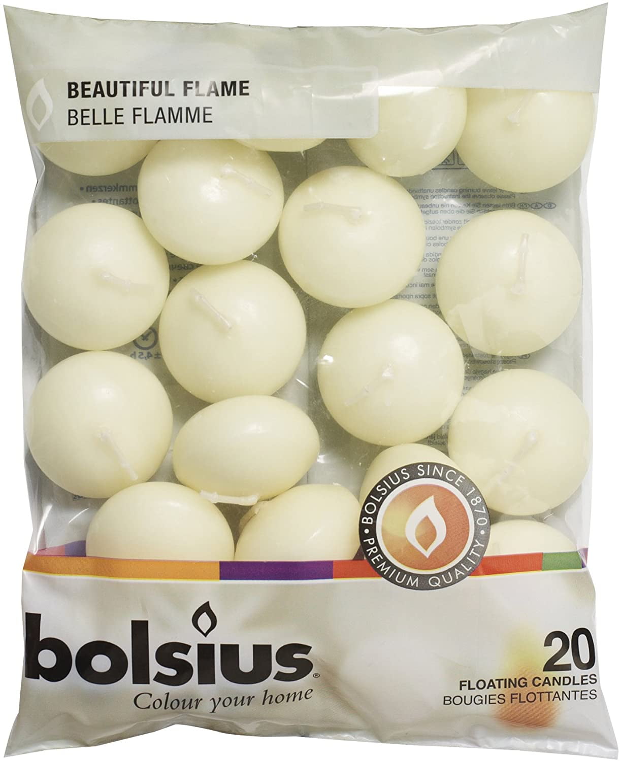 BOLSIUS Candles - Pure Rich Creamy Ivory, 20 Set - Smokeless, European Quality - Imbue Breathtaking Ambiance for Romantic Centerpieces.., By Visit BOLSIUS Store - Walmart.com - Walmart.com