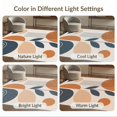 thumbnail image 6 of ODIKA 9'x12' Navy Blue Orange Modern Geometric Washable Area Rug Mid-Century Style with Bold Shapes and Lines for Great Room, Indoor Concept, Large Living Low Pile, Flatwoven, 6 of 6