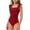 05b Wine, variant on Teen Bikinis for Girls Girls Swimsuit One Piece Bathing Suit Color Block Strap Swimwear Drawstring Swimsuits for Teens 9-16Y with Padded