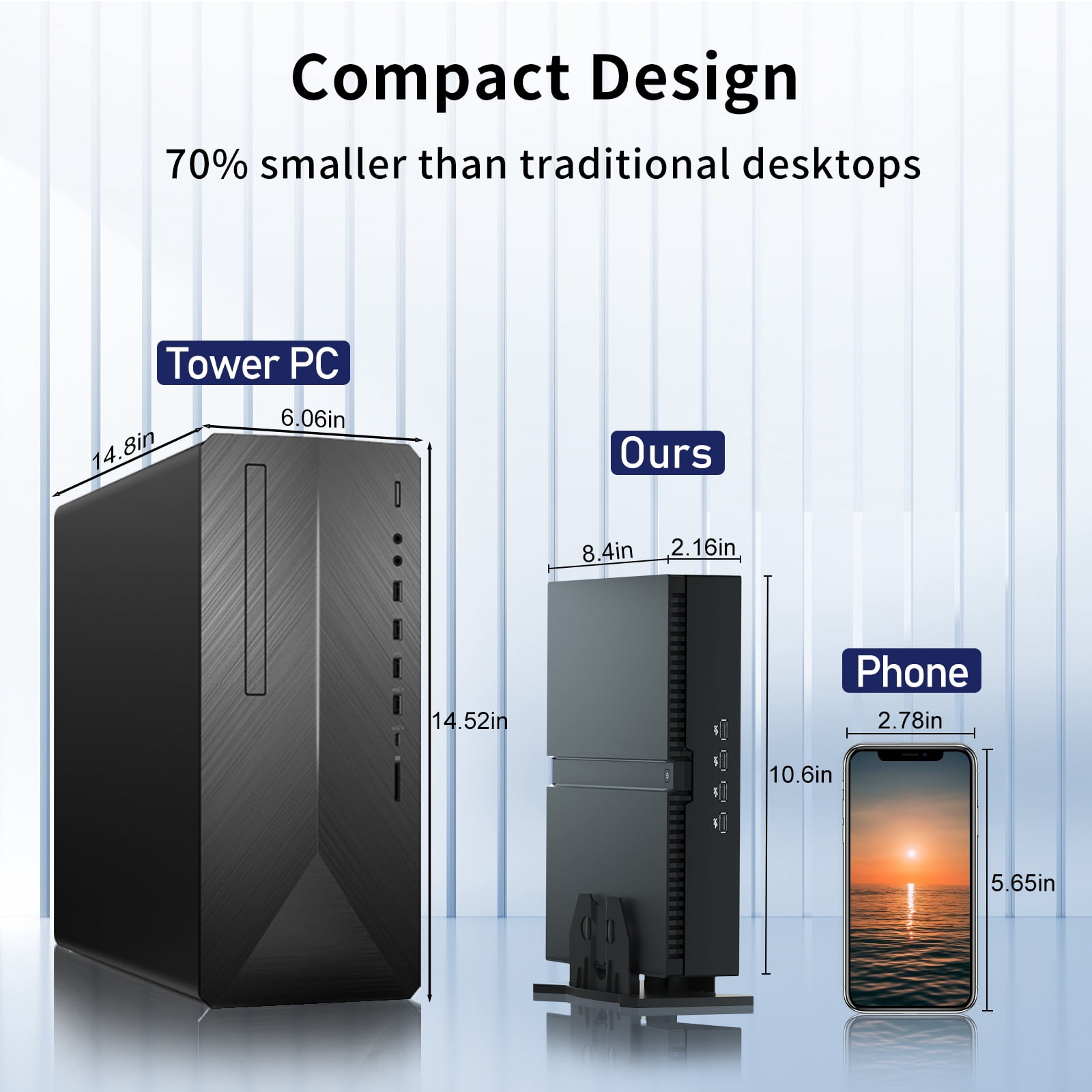 Thdeukoty Mini Gaming PC, 12th Gen Intel I9-12900F Up to 5.1GHz, Desktop Computer with Geforce RTX 3060, 16G DDR4 RAM 1T SSD, Wifi6, 8K@60Hz Four Display, Windows 11 Pro