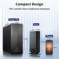 thumbnail image 7 of Thdeukoty Mini Gaming PC, 12th Gen Intel I7-12700F Up to 4.9GHz, Desktop Computer with Geforce RTX 3060, 64G DDR4 RAM 1T SSD, Wifi6, 8K@60Hz Four Display, Windows 11 Pro, 7 of 7