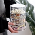 thumbnail image 3 of Rotatable Ornament Storage Box Multi-layer Transparent Storage Organizer For Earrings Necklaces Rings, 3 of 10