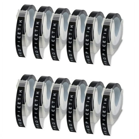 12 Pcs Label Tape Compatible with Embossing Label Tape for Label Maker 1880 E-101 9mm X