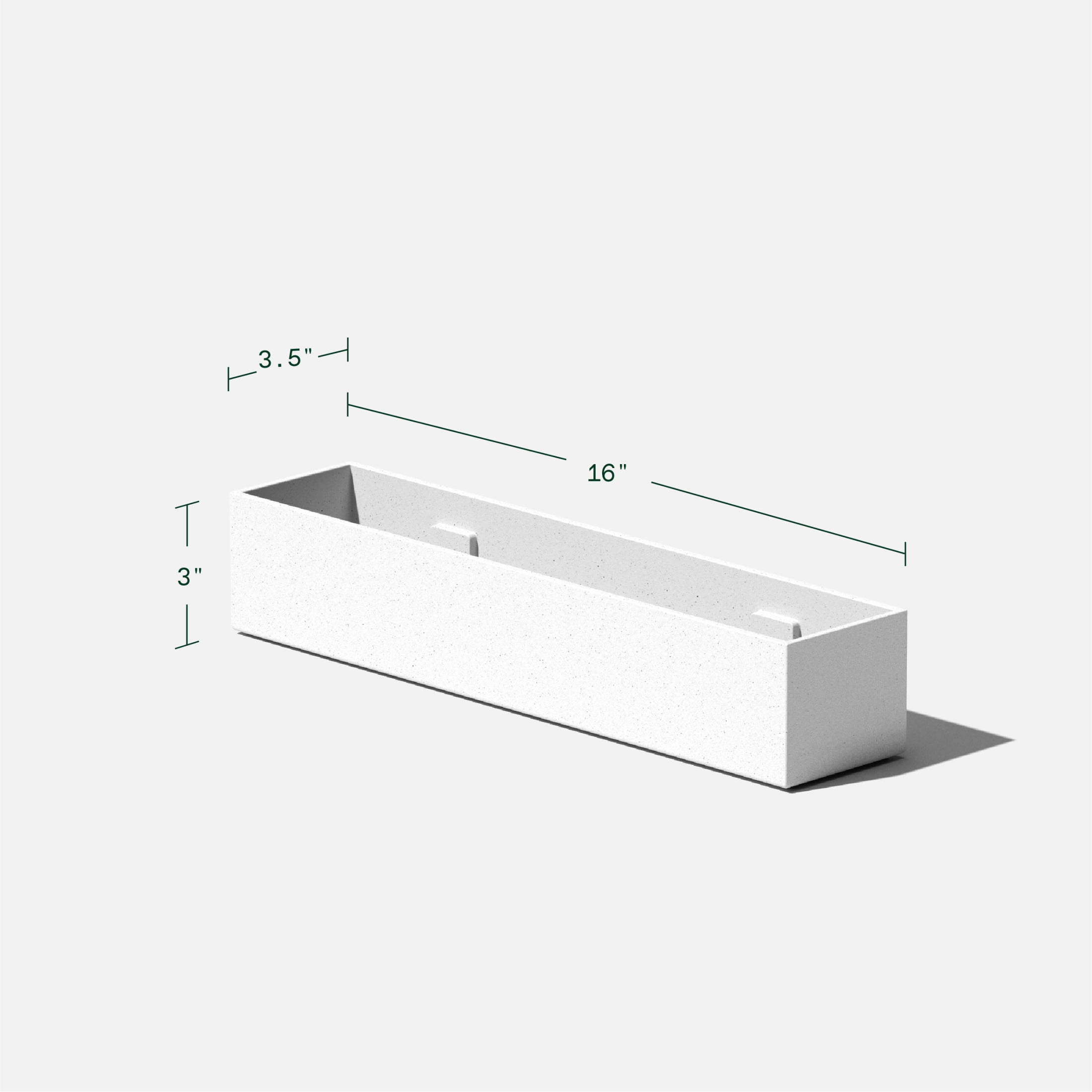 Veradek Geo Series Short 16" Planter - White