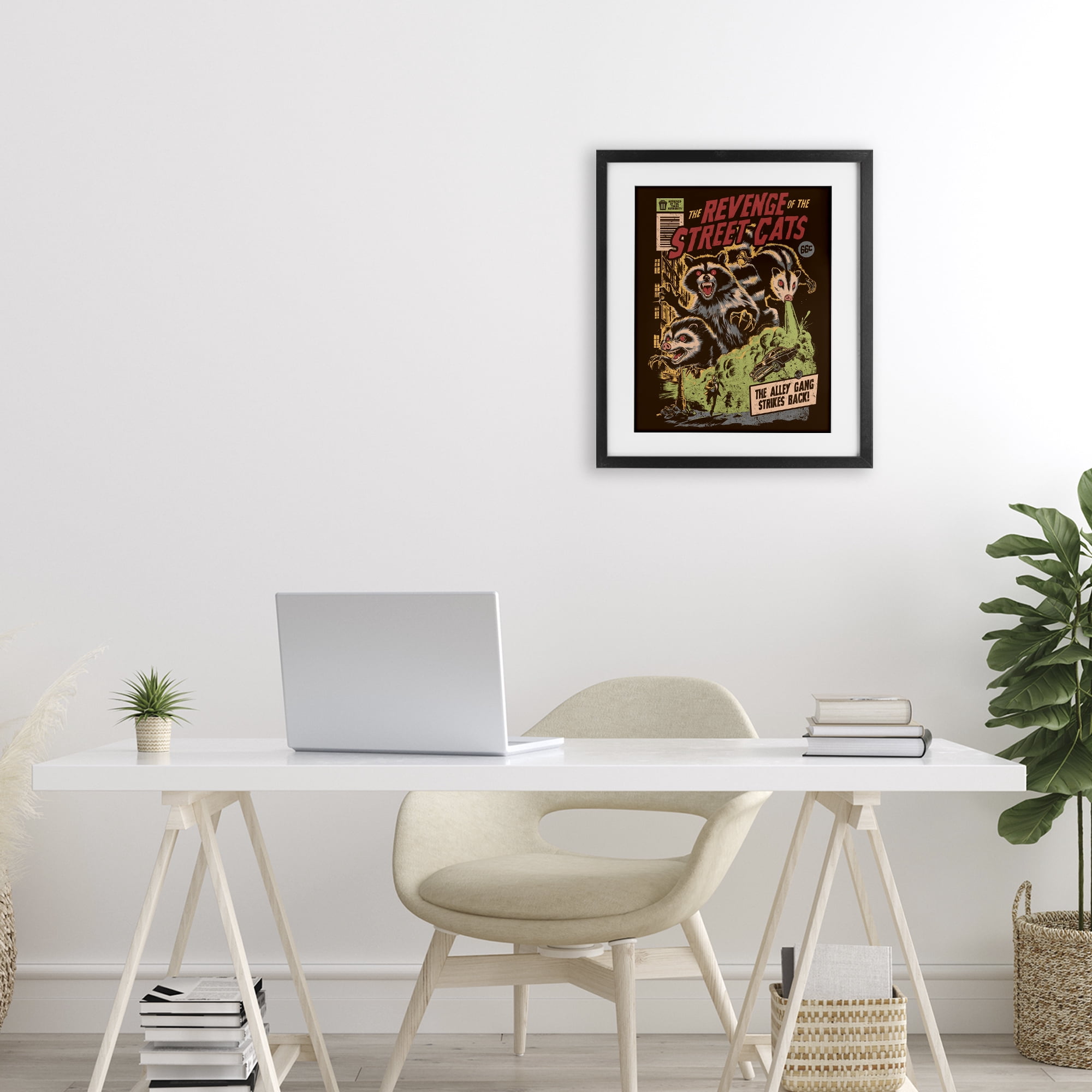 Stupell Industries Revenge Of Street Cats Black Framed Print Under Glass, design by EduEly Designs