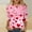 02-Pink valentine shirts women 3/4 sleeve, variant on Mceream Valentines Shirts for Women 3/4 Sleeve Cute Funny Love Heart Print Tee Tunic Tops Casual Crew Neck Spring Day T-Shirts Blouses Blusa De San Valentin Para Mujer Black L