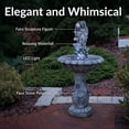 thumbnail image 3 of Sunnydaze Outdoor Polyresin Fairy Flower Solar Powered Water Fountain Feature with Battery Backup - 42", 3 of 10