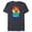 Navy Heather, variant on Goofy Rainbow - Short Sleeve Blended T-Shirt for Adults -Customized-Yellow