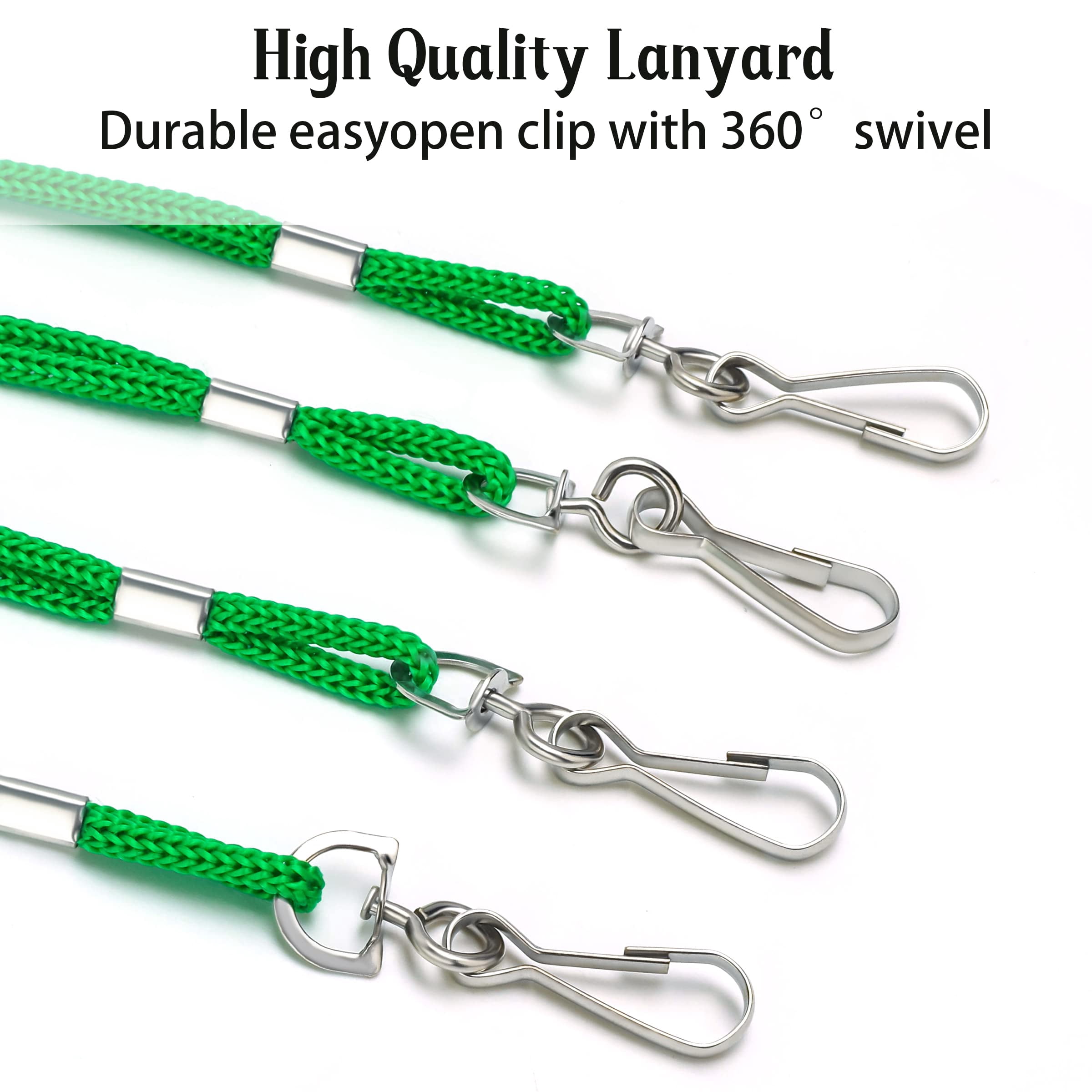 Id Green Lanyards Safety Badge Lanyard 36" With Swivel Hook 100 Pack