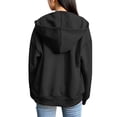 thumbnail image 3 of Stralyhd Women's Lightweight Hoodies Full Zip Up Neutral Shade Oversized Sweatshirts with Pockets Long Sleeve Thin Casual Hooded Jackets Black XL, 3 of 5