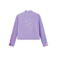 thumbnail image 5 of Hansber Kids Girls Athletic Sport Jacket Long Sleeve Zipper Figure Ice Skating Training Coat Top Purple 12, 5 of 6