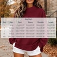thumbnail image 2 of Horkkom Mock Neck Sweatshirt Oversized Casual Pullover Tops Daily Solid Color Fall Winter Sweatshirts Side Slit M, Gifts for Women, 2 of 8