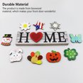 thumbnail image 4 of Yuarrent Colgador de puerta delantera con 10 letreros de repuesto, tablero colgante de pared intercambiable para familia de campo, patrones, decoraciones Kits de decoración para fiestas Yuarrent HA063873-00, 4 of 6