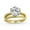 Gold-Tone, variant on Womens Etoile 3CTW Round Solitaire CZ Bridal Band Ring Set Yellow Gold Plated Silver