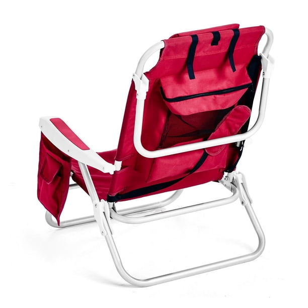 Chaise De Plage Aluminium Deluxe – 8 Positions Réglable, Inclinaison 180°, Pliable Et Légère