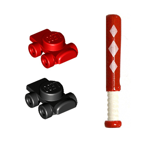 LEGO Roller Skates and Bat for any Harley Quinn minifig! (very small