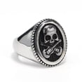 thumbnail image 2 of HOOUN Gothic Cross Guitar Musical Skull Ring Stainless Steel Rock Soul Biker Punk Ring-8, 2 of 3