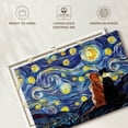 thumbnail image 6 of Elephant Stock Dogs Journey Starry Night Wall Art - Horizontal Canvas Wall Art - Bedroom Wall Decor - Animal Canvas - Black And Blue Decor - 12" x 8", 6 of 8