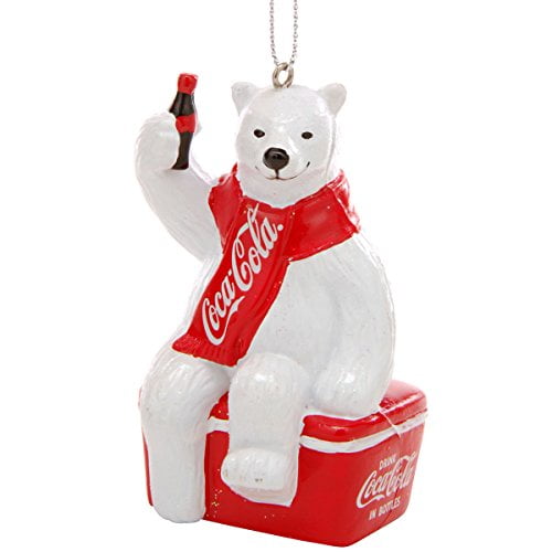 Kurt S. Adler YAMCC1124 Coca-Cola Polar Bear Ornament, 3.5", Red