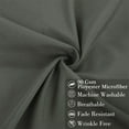 thumbnail image 3 of PiccoCasa 2 Pack Soft Microfiber Pillow Case, 14" x 20", Grey Envelope Closure, 3 of 6