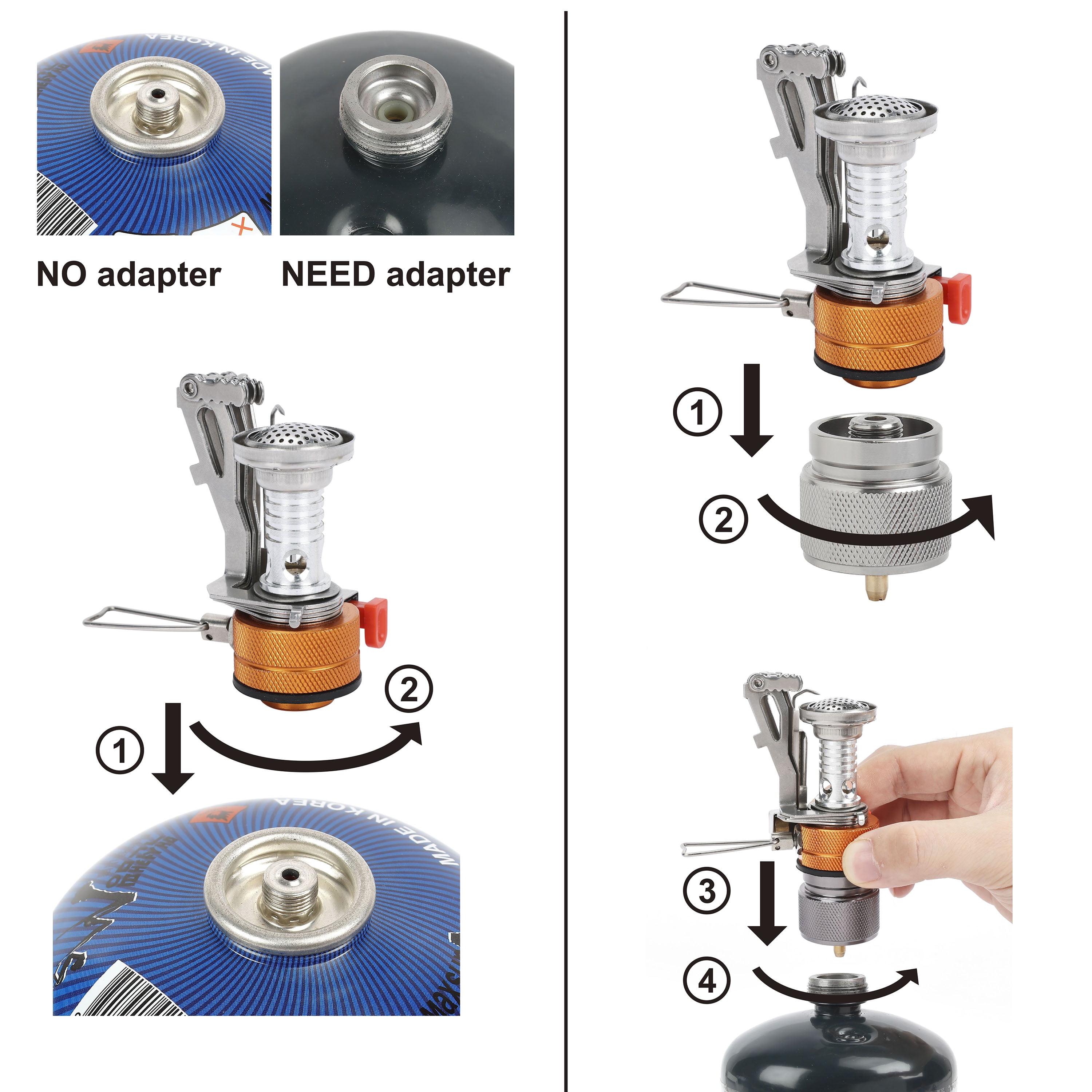 Ozark Trail 4 Piece All-in-1 Portable Camping Stove Stand