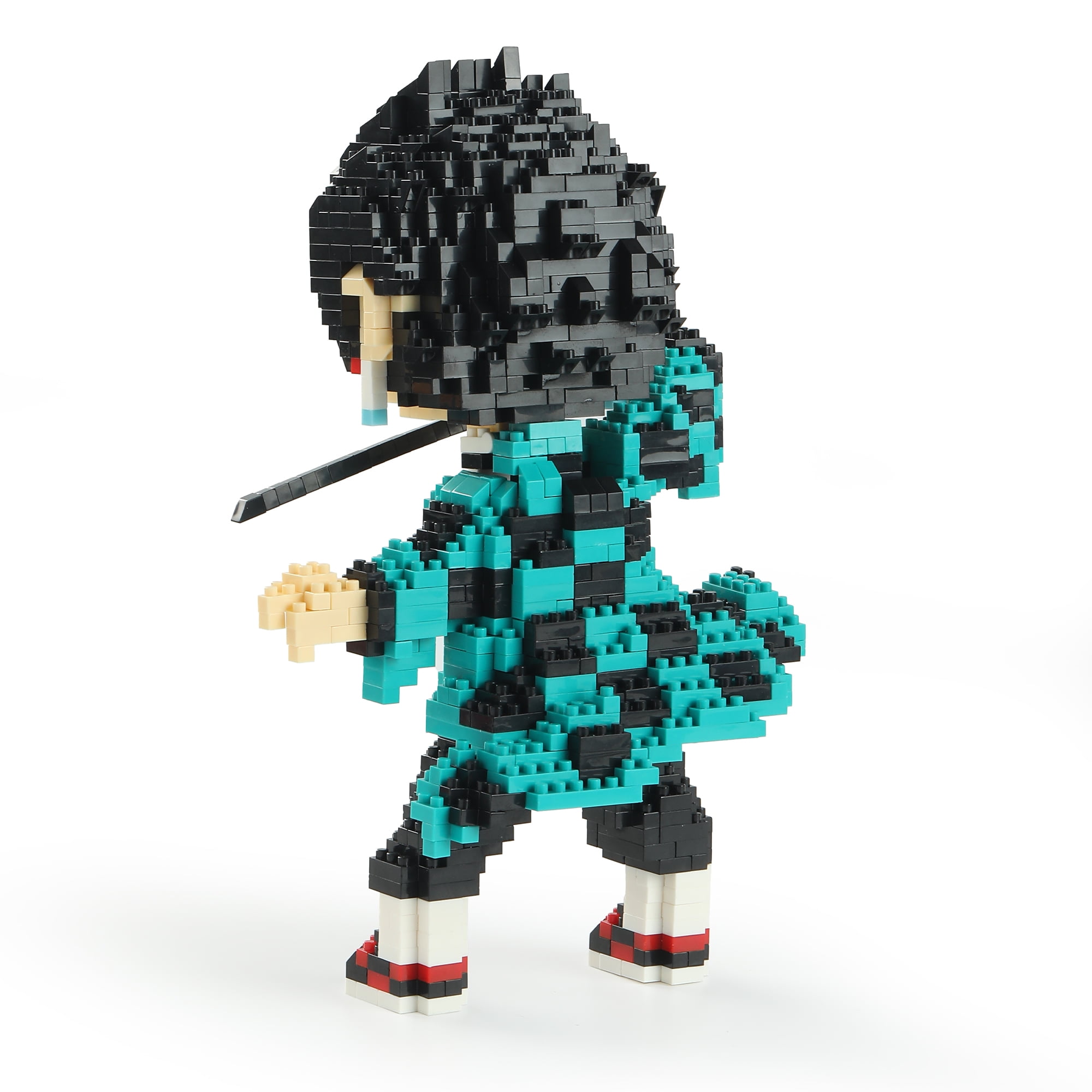 MACTANO Anime Demon Figure Micro Mini Building Block Set Slayer Tanjiro ABS Building Kit Gift Green