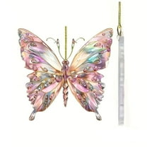 DefiDgd Butterfly Stained 2D Flat Glass Window Hanging Decoration,Colorful Suncatcher Butterfly Ornaments Window Wall Garden Decor Gift for Butterfly Lovers(C)