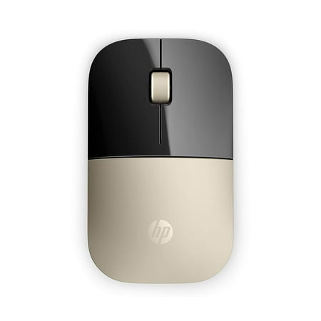 Hp 5 Button Optical Sensor - Refurbished HP Z3700 2.4GHz Wireless 3-Button USB Optical Scroll Mouse - Black Gold X7Q43AA