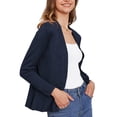 thumbnail image 4 of Asklazy Women's Casual Open Front Cardigan Peplum Knit Sweater,Navy Blue,XL, 4 of 9