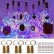 thumbnail image 2 of Luces para botellas de vino AAOMASSR, 6 unidades, 20 LED, 2 m, forma de corcho, alambre de cobre plateado, guirnalda de luces LED, impermeable, funciona con pilas, para bricolaje, fiestas, Navidad y, 2 of 5