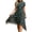 1-Light Green, variant on Retro Floral Wedding Guest Dresses for Women Crew Neck Short Sleeve Mesh Spliced Double-Layered Irregular Hemline Midi Dress Thin Breathable Summer Casual Dress 2-Blue S
