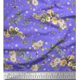 thumbnail image 1 of Soimoi Rayon Fabric Leaves,Moth & Magnolia Floral Print Fabric by the Yard 42 Inch Wide, 1 of 3